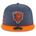 Men's Chicago Bears New Era Navy/Orange 2018 NFL Sideline Home Historic 59FIFTY Fitted Hat 3058381